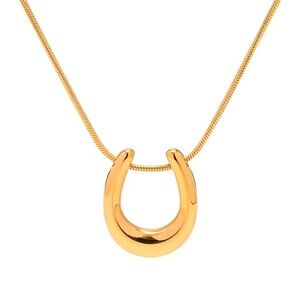18K Gold Plated Snake Chain with U shaped Pendant